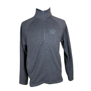 Disney Parks Men's Grey 1/4 Zip Pilled Pullover Sweater Small Walt Disney World